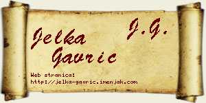 Jelka Gavrić vizit kartica